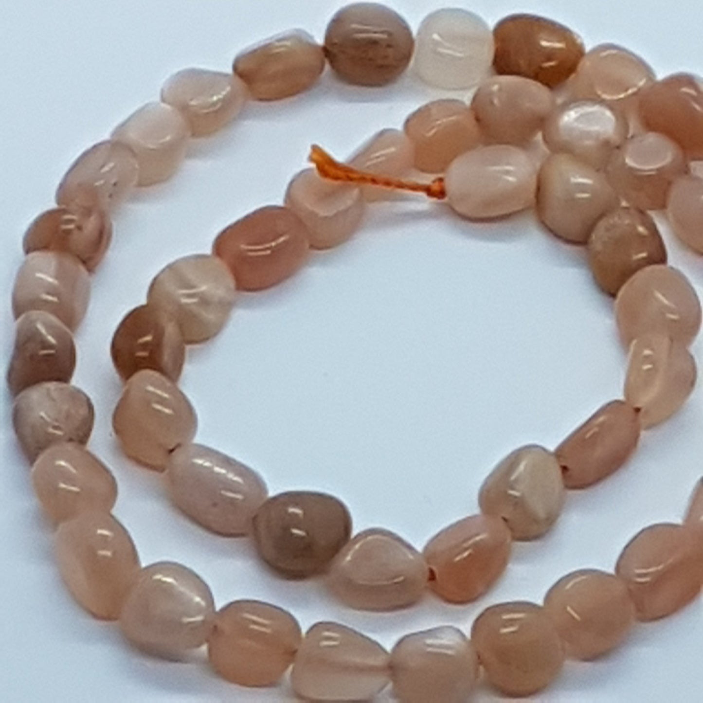 Pink Moonstone Gemstone Nugget Beads