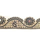 5m Black and Gold Rhinestone Trim