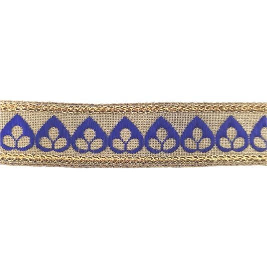 6m Blue and Gold Indian Trim