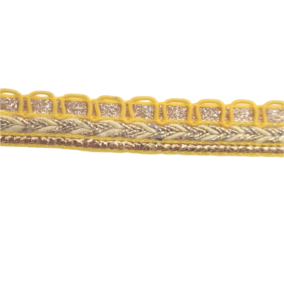 9m Yellow and Gold Indian Trim
