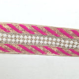 5m Pink and Gold Pearl Trim