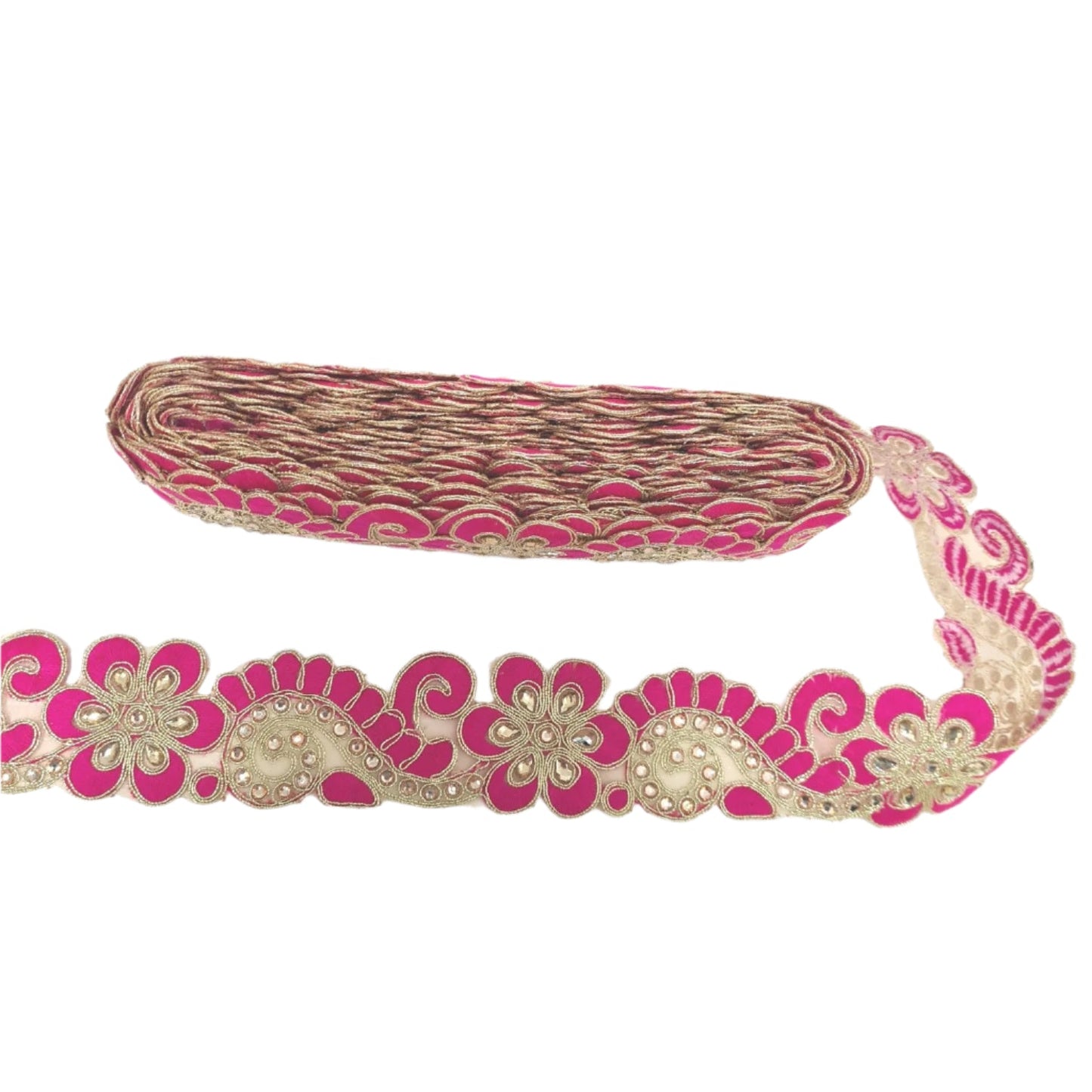 5m Hot Pink Indian Trim