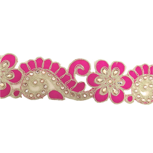 5m Hot Pink Indian Trim