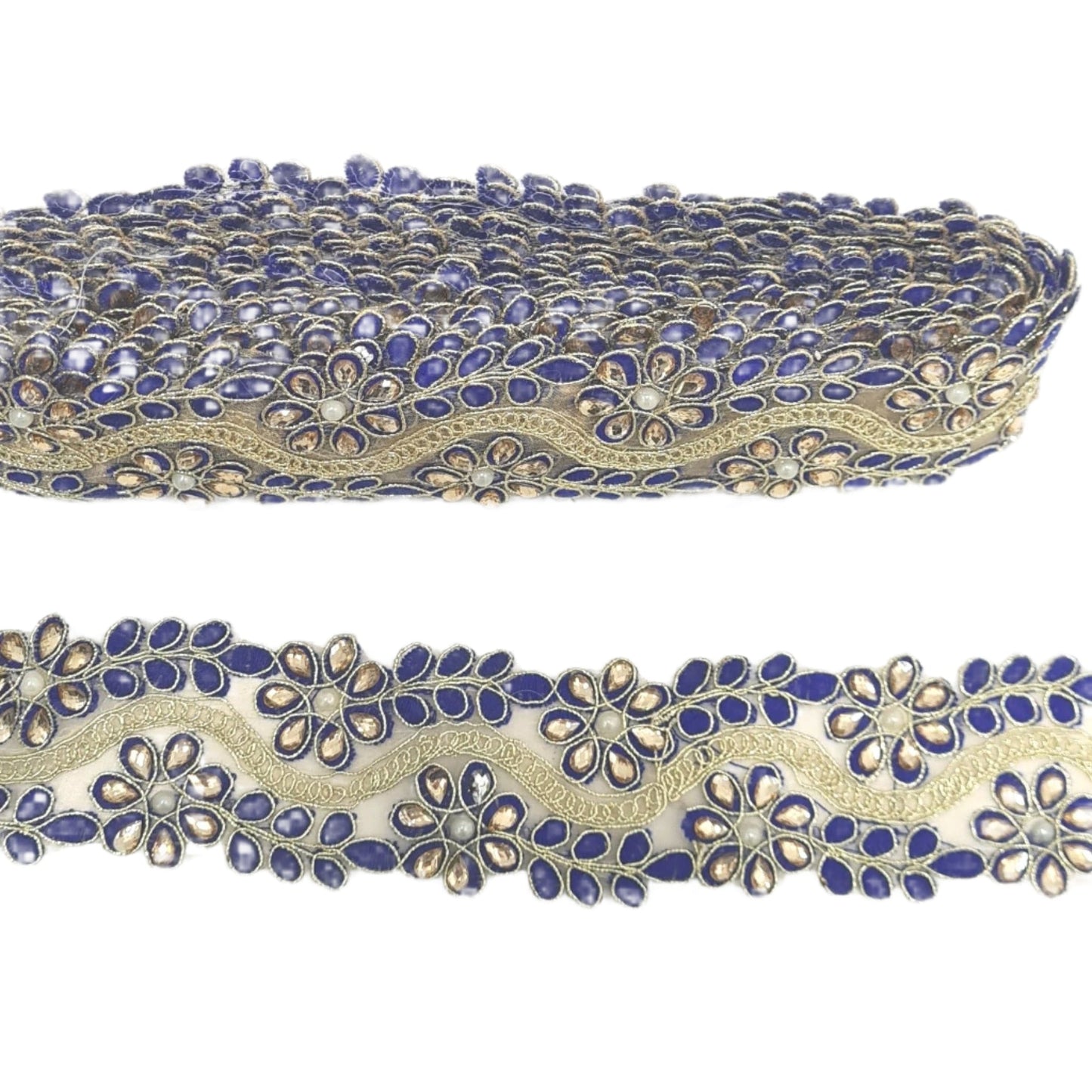 3m Blue Embellished Indian Trim