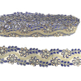3m Blue Embellished Indian Trim