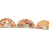 3m Orange Sequin Half Circle Trim