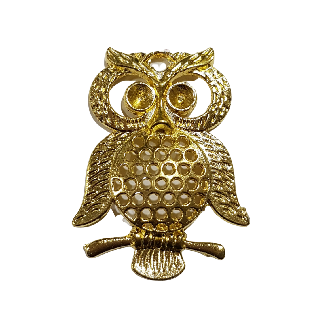 1pc Gold Owl Pendant