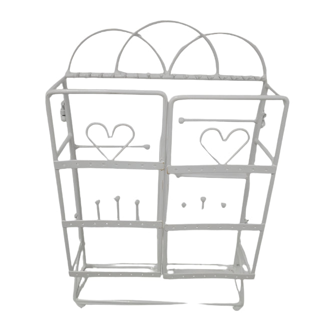 White Heart Jewellery Display Stand