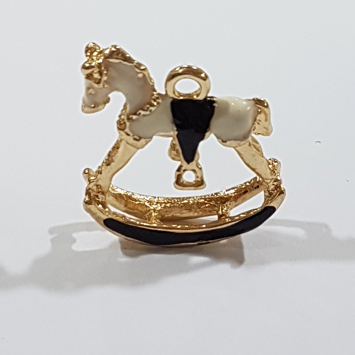 Black Enamel Rocking Horse Charm