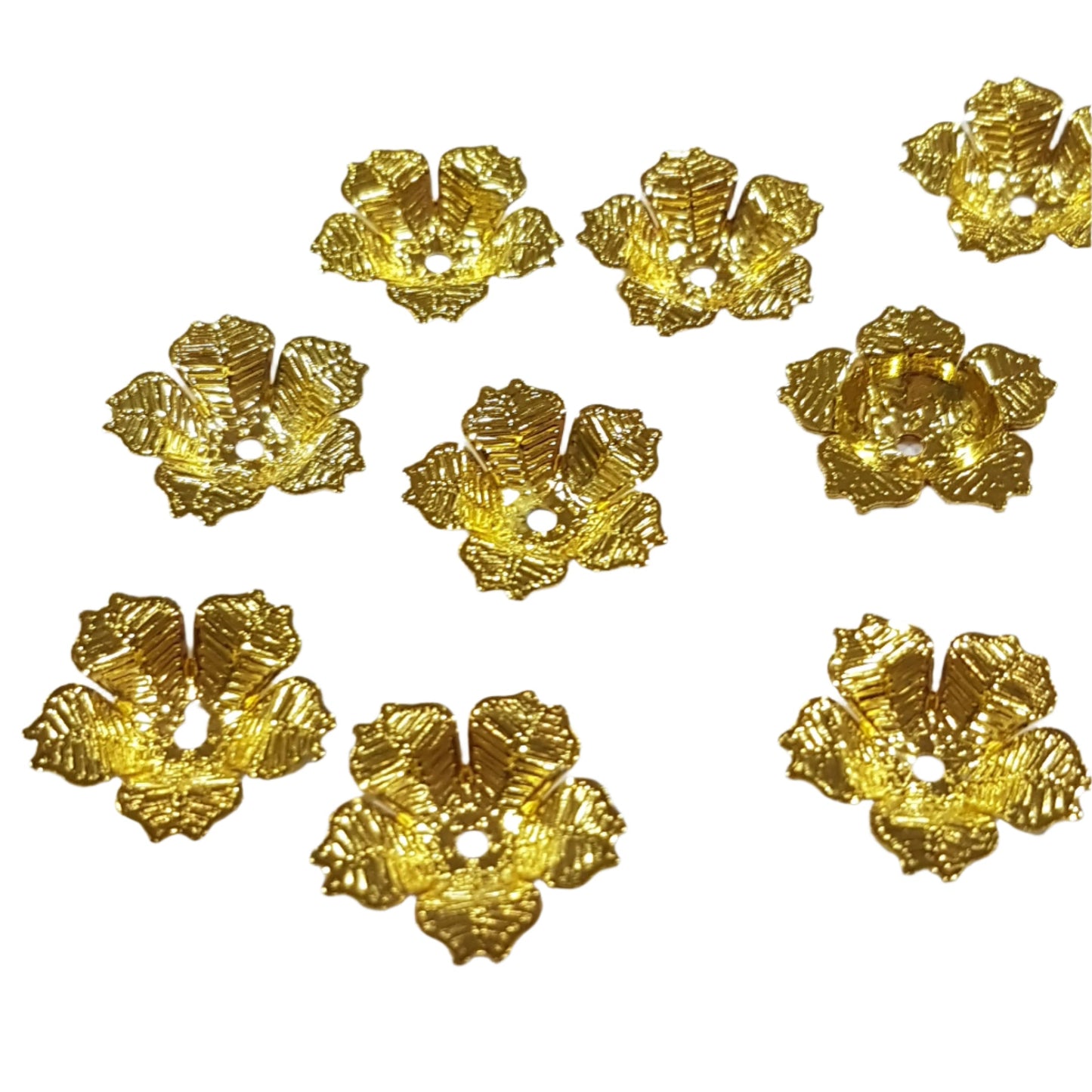 10pc Large Flower Bead Caps