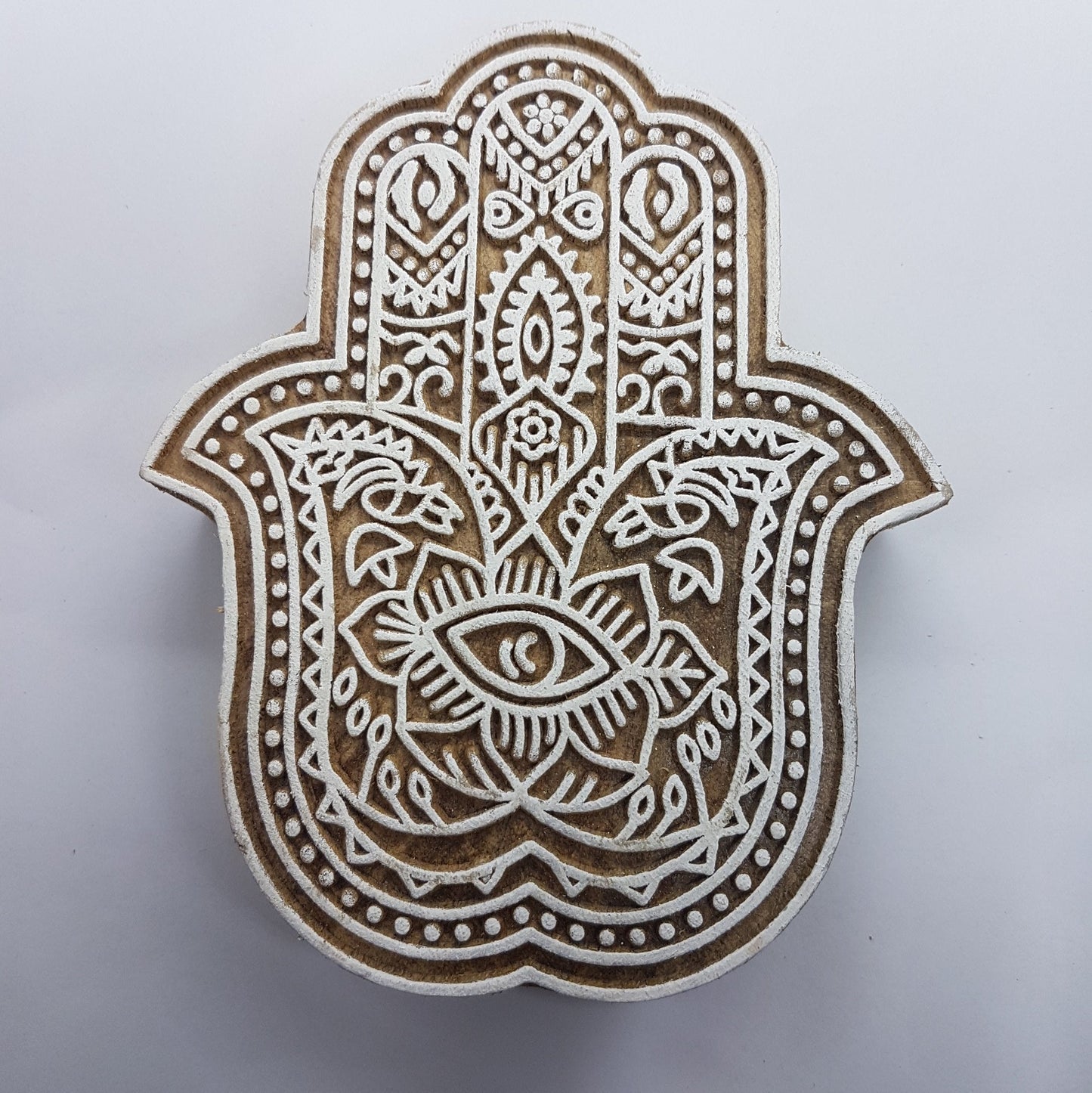 Large Hand of Hamsa Block Stamp