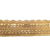 8m Gold sequined Trim with waves