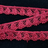9m Maroon Lace Trim
