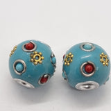 Blue Multi Colour Kashmiri Beads