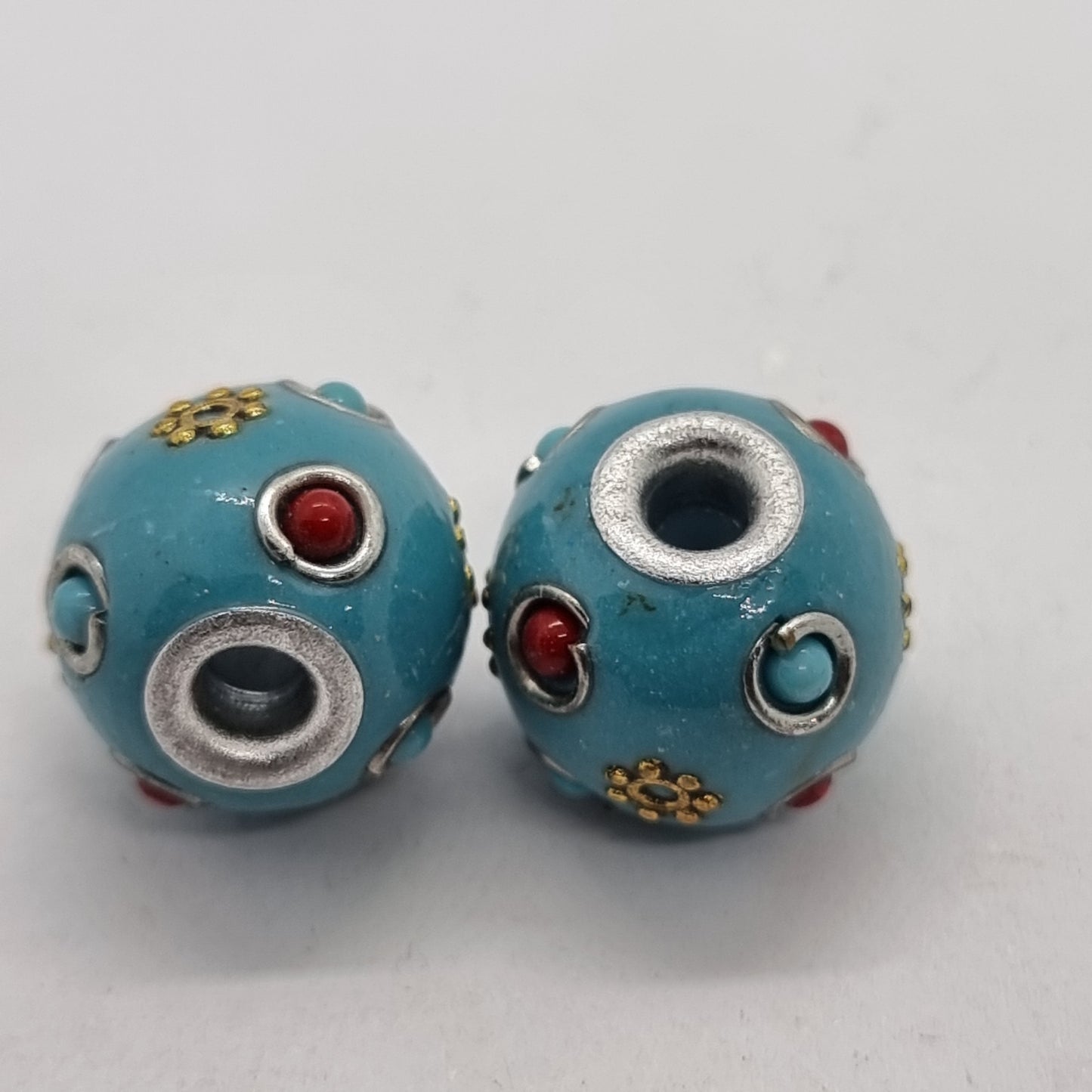 Blue Multi Colour Kashmiri Beads