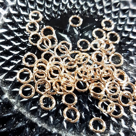 100pc 4mm Rose Gold Jump Rings