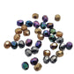 4mm Heavy Metals Czech Fire-Polish Beads