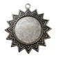 2pc Silver Sun Cabochon Pendant