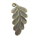 10pc Bronze Leaf Pendants