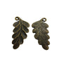 10pc Bronze Leaf Pendants
