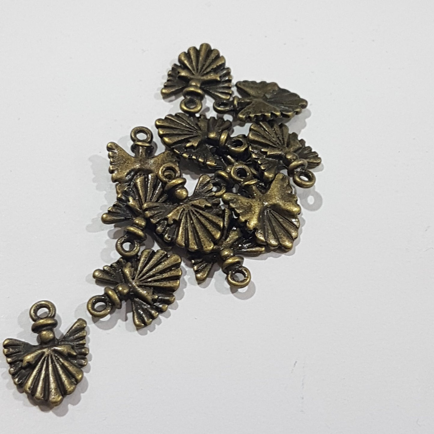 10pc Bronze Mini Angel Charms
