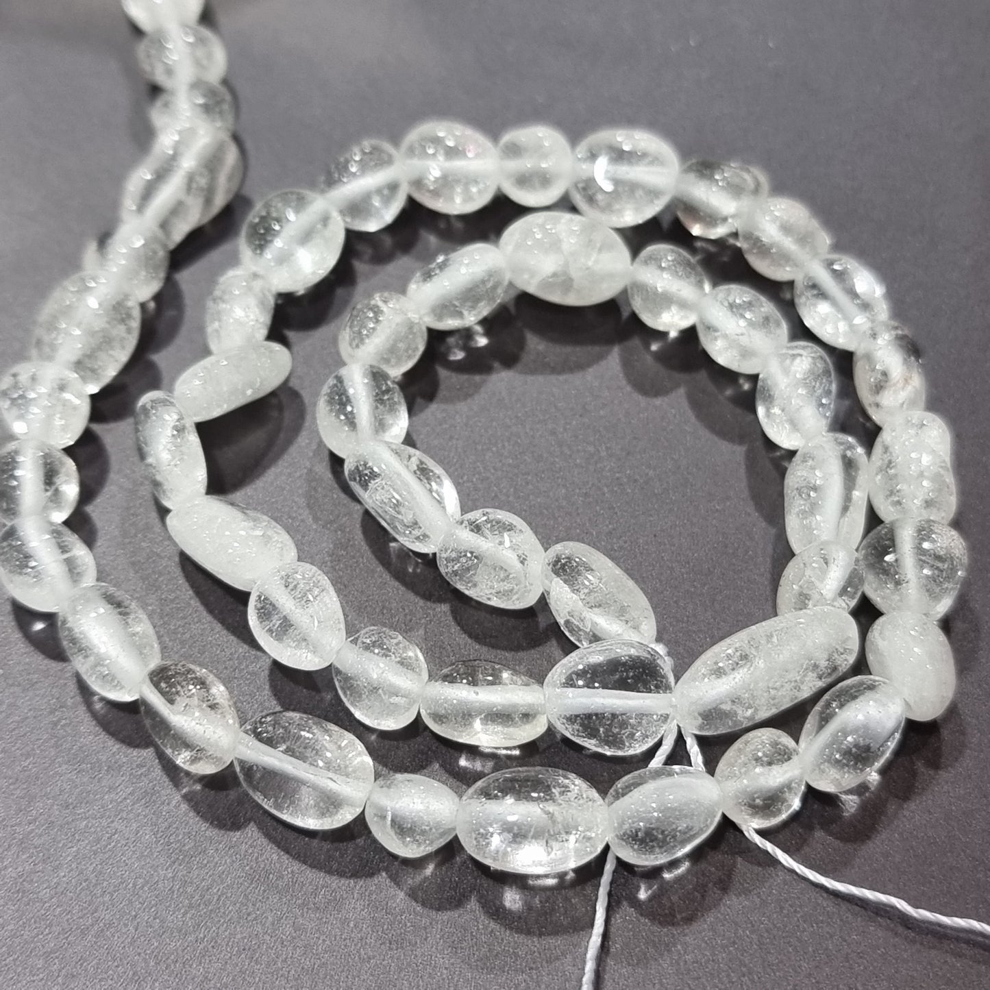 Clear Quartz Gemstone Nugget Beads