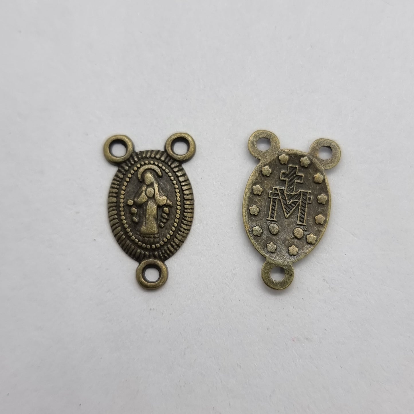 10pc Bronze Rosary Charm Connectors