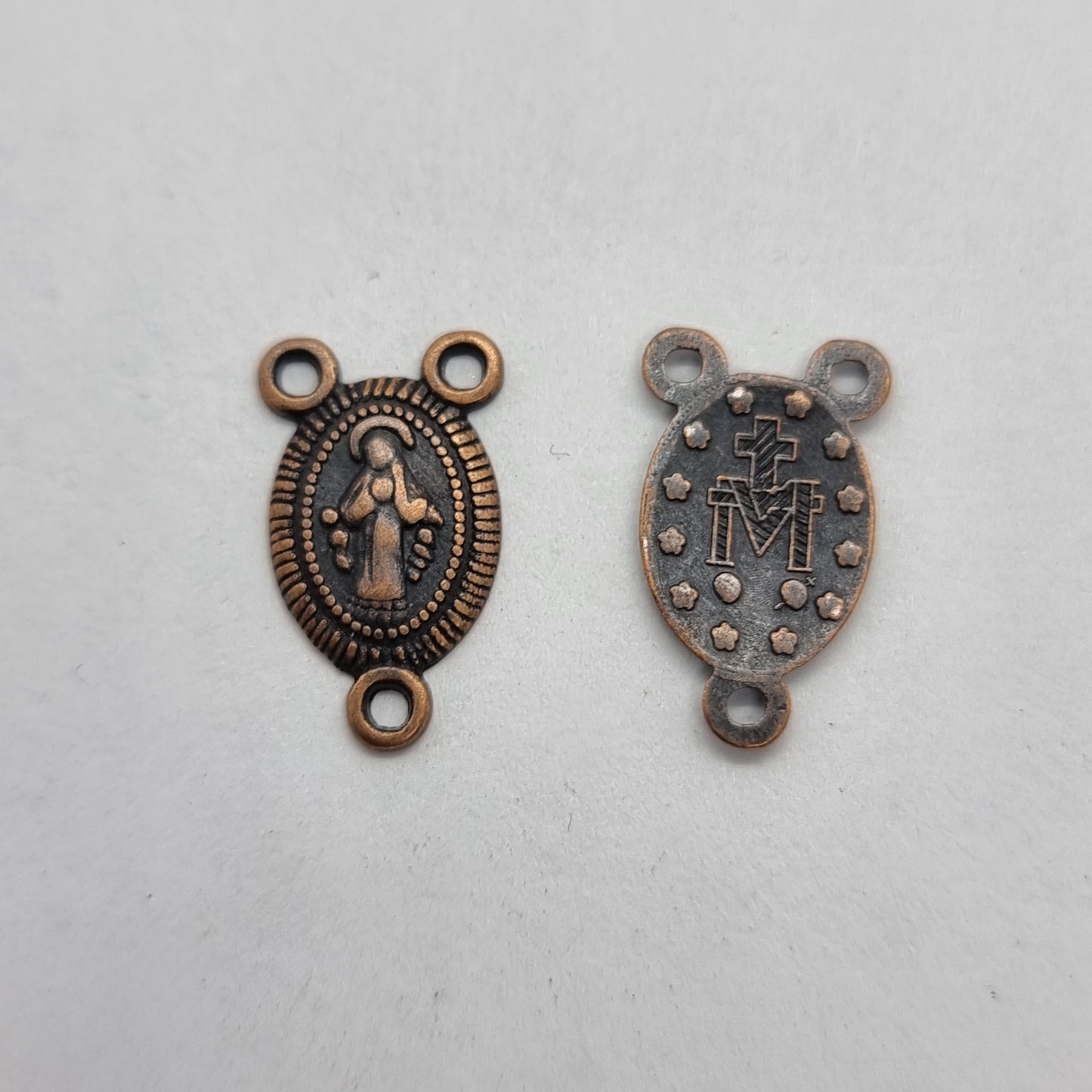 10pc Copper Rosary Charm Connectors