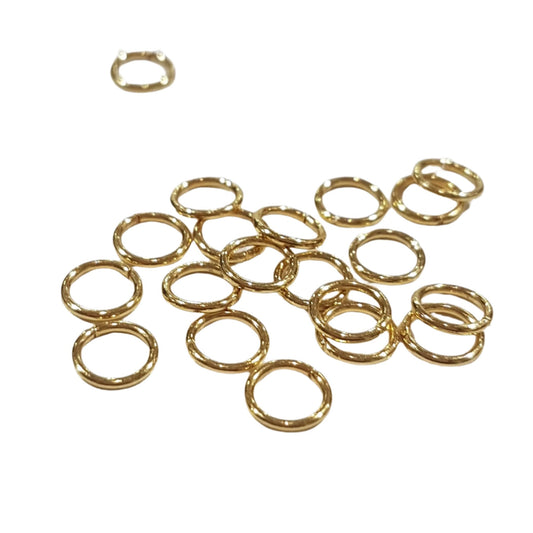 6mm 18k Gold Plated Jump Rings