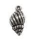 10pc Dark Silver Shell Charms
