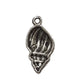 10pc Dark Silver Shell Charms