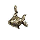 10pc Small Bronze Fish Charms