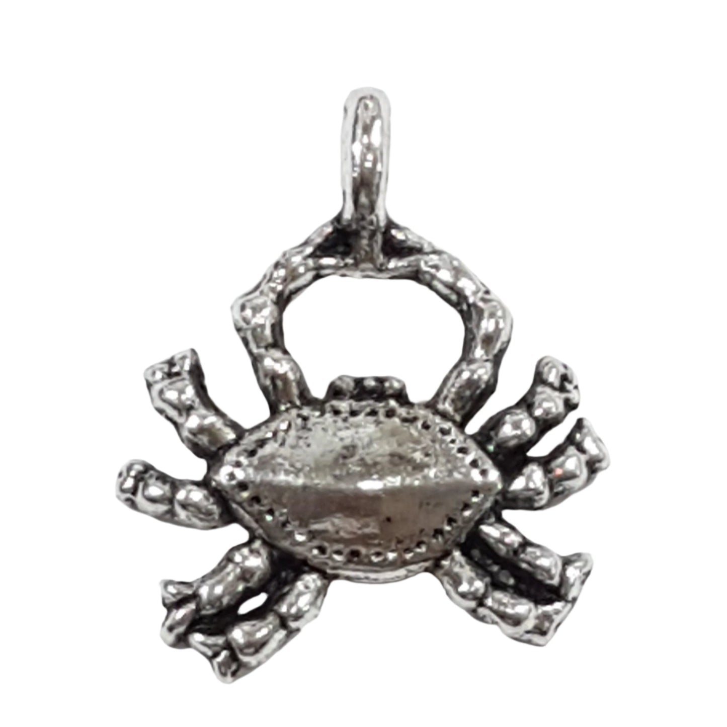 10pc Large Silver Crab Charms