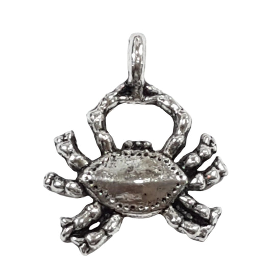 10pc Large Silver Crab Charms