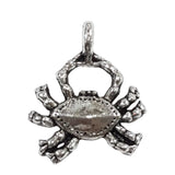 10pc Large Silver Crab Charms