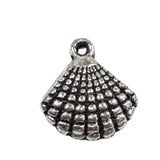 10pc Silver Pearl Shell Charms