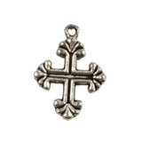 10pc Small Cross Charm Silver