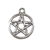 10pc Silver Pentagram Charms