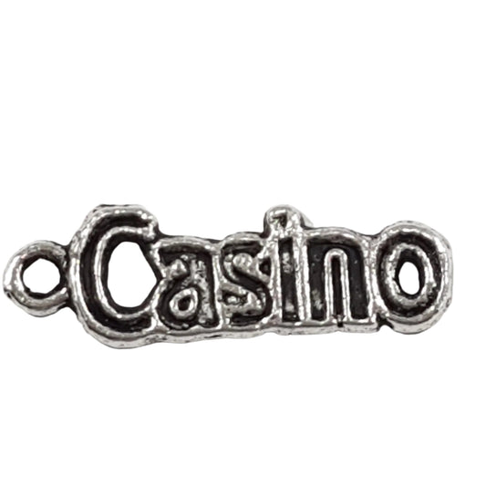 10pc Silver Casino Charms