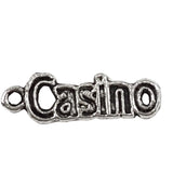 10pc Silver Casino Charms