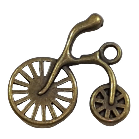 10pc Bronze Penny Farthing Charms