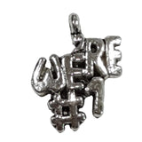 10pc Silver We're #1 Charms