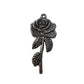 10pc Silver Rose Pendants