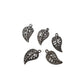 10pc Silver Delicate Leaf Charms