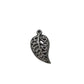 10pc Silver Delicate Leaf Charms
