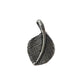 10pc Dark Silver Leaf Charms