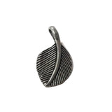 10pc Dark Silver Leaf Charms