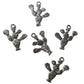10pc Silver Cactus Charm