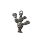 10pc Silver Cactus Charm