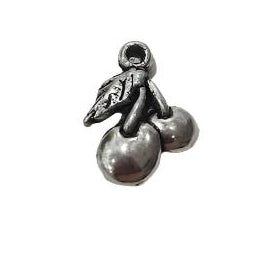 10pc Silver Cherry Charm